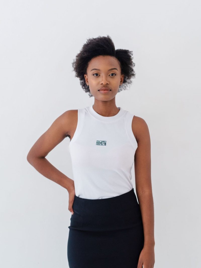 Logo Tank In Cotton Rib