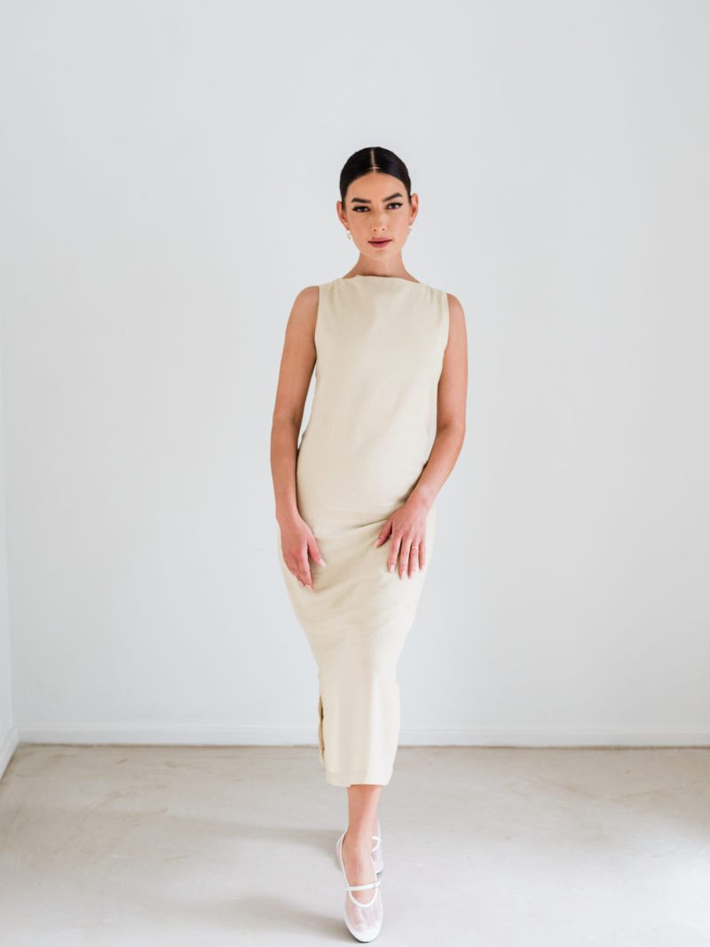 Daily Dress In Linen Blend - Dune