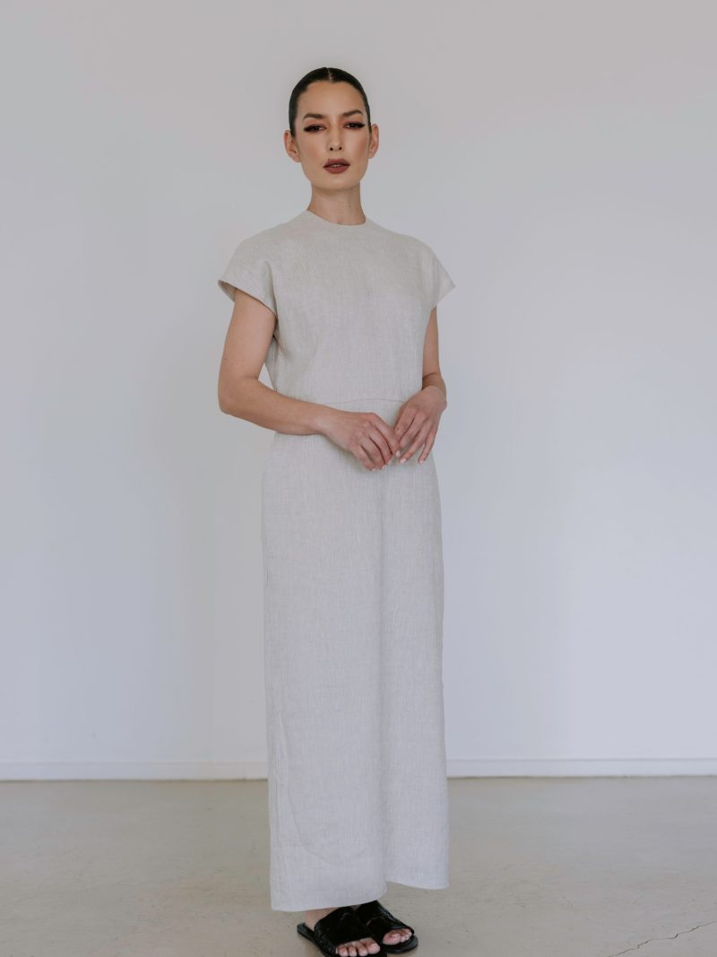 Classic Midi Dress - Natural
