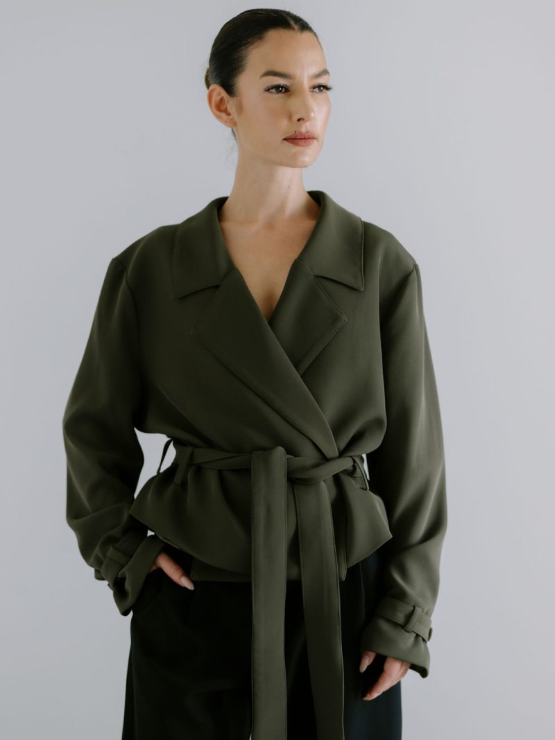 Cropped Trench Jacket - Limited Edition - Moss