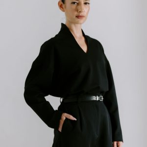 Sculptural Top - Black