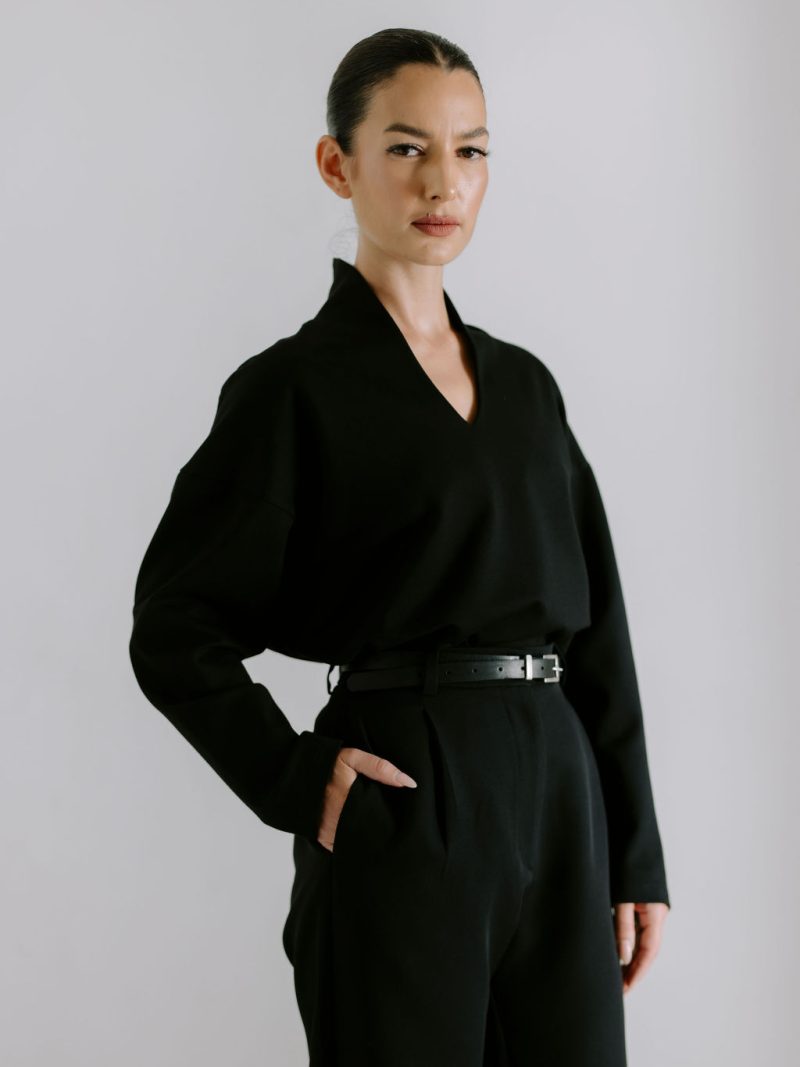 Sculptural Top - Black