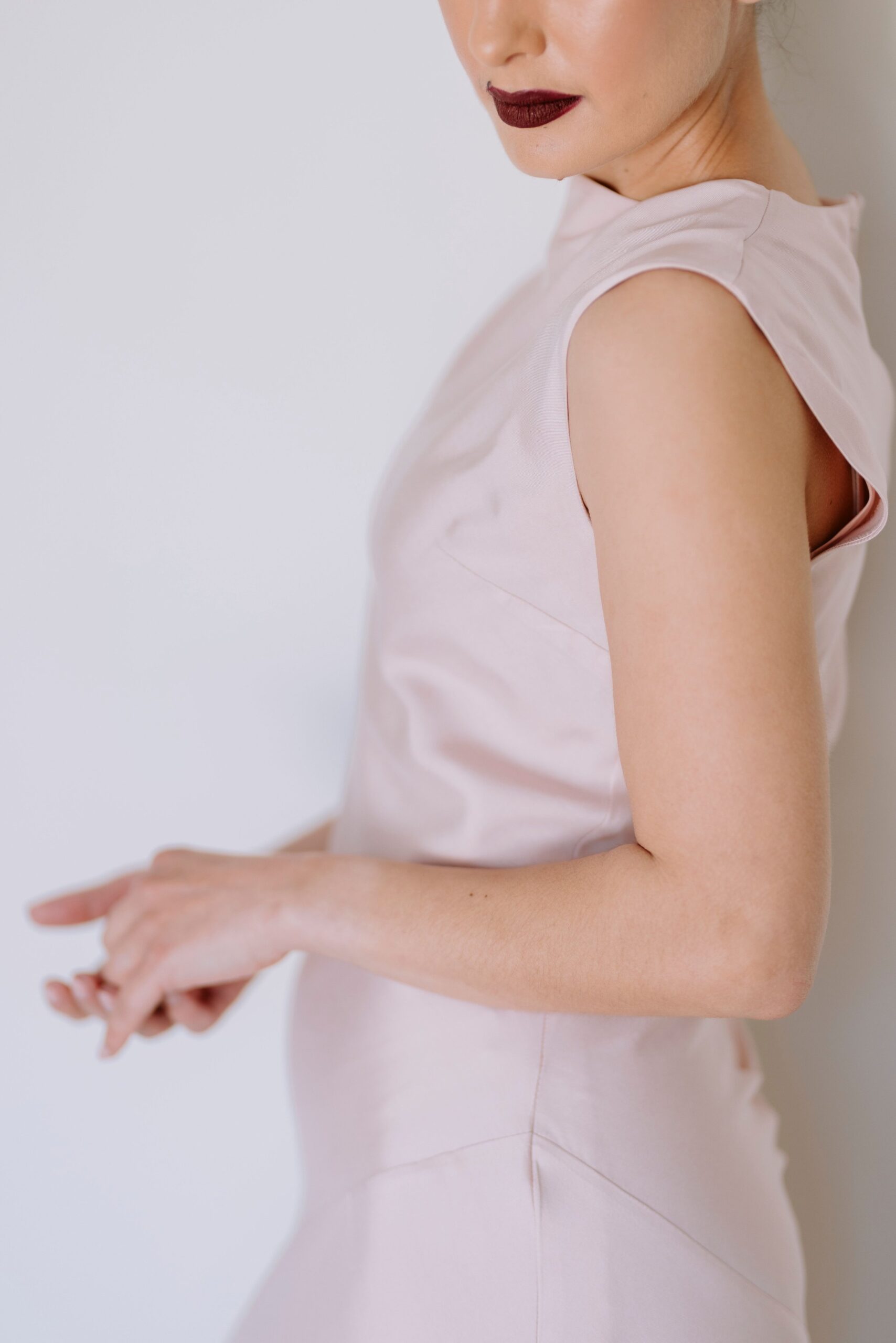 Sculpted Midi Dress - Blush - Image 6