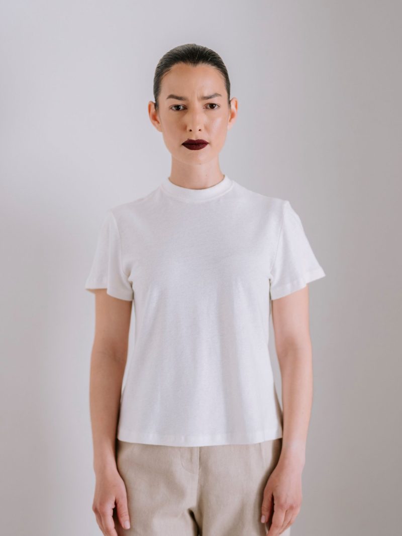 Signature Tee In Organic Jersey - Natural
