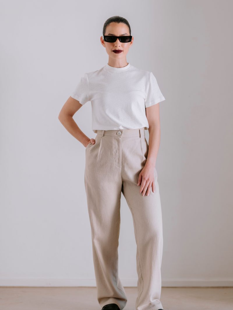 Effortless Linen Trouser - Sand