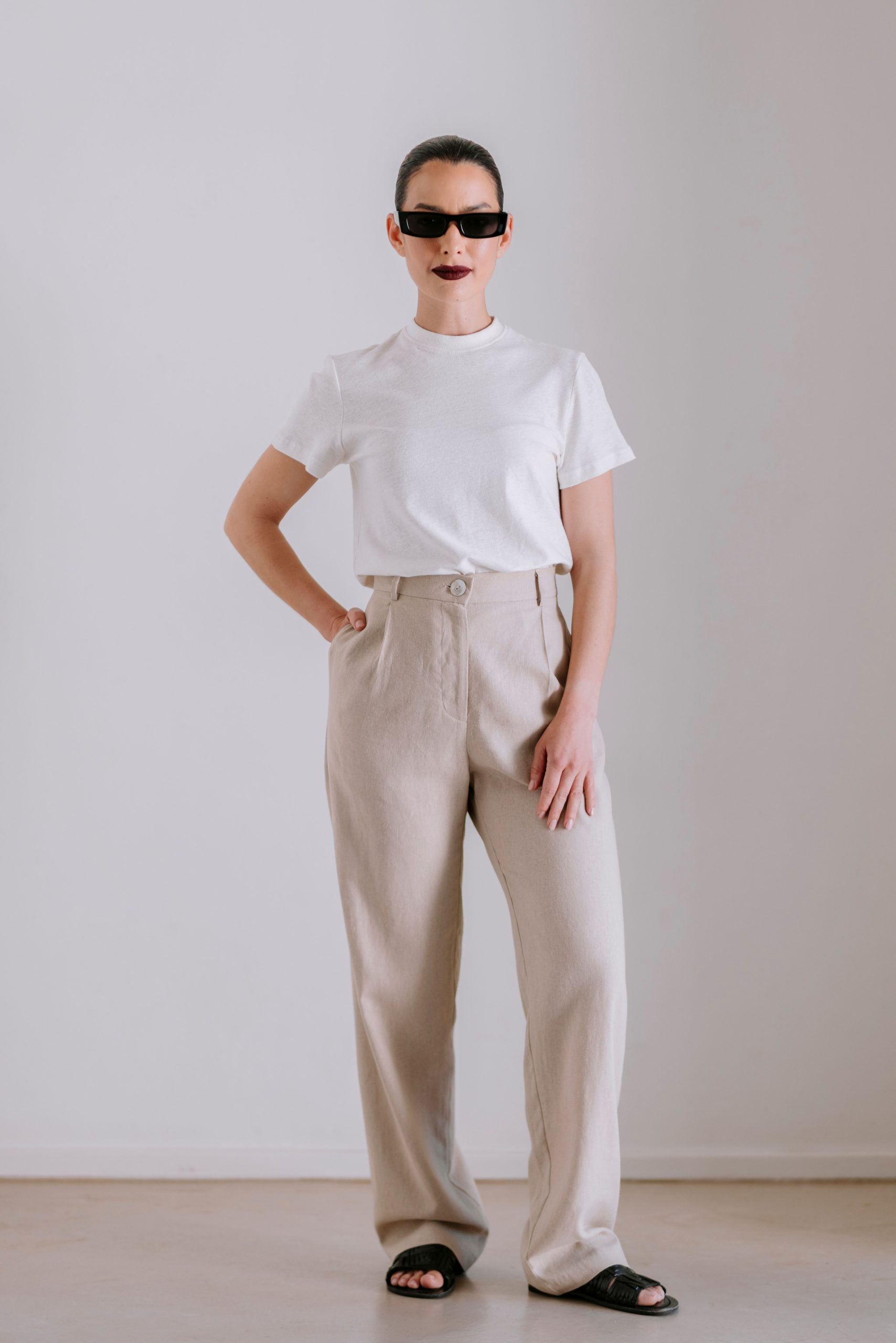 Effortless Linen Trouser - Sand