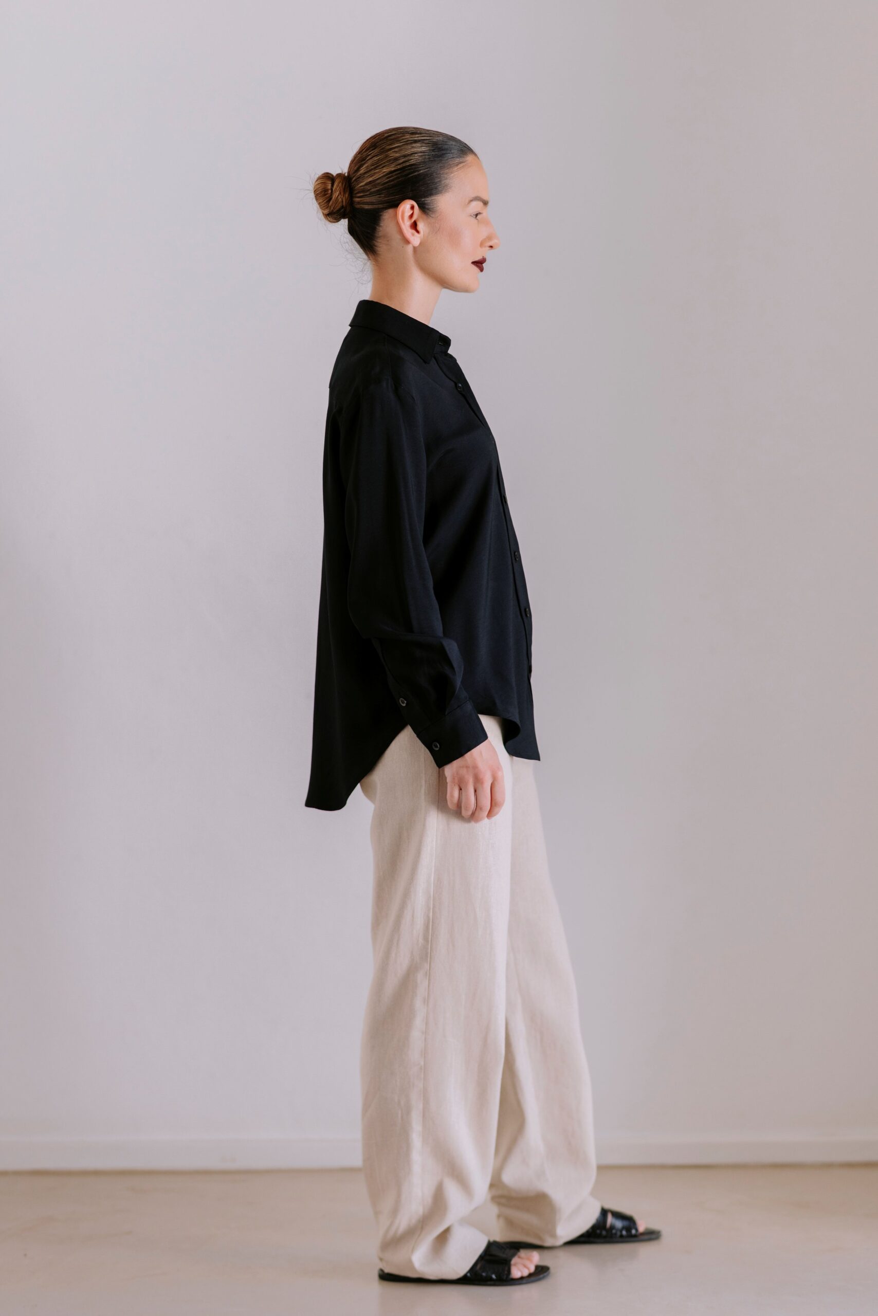 Relaxed Summer Shirt - Black - Image 3