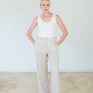 The Scoop Neck Tank - White