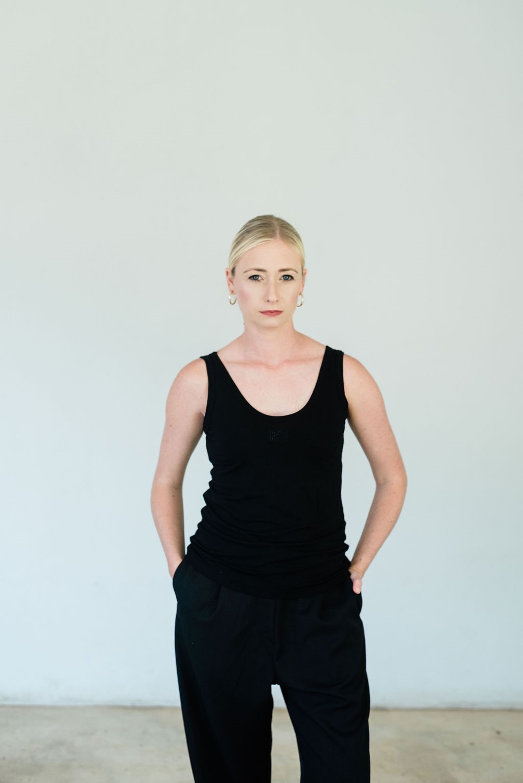 The Scoop Neck Tank - Black - Image 2