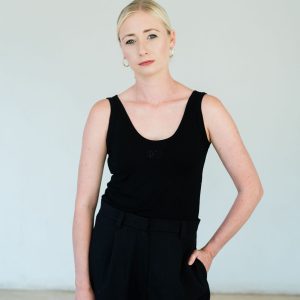 The Scoop Neck Tank - Black