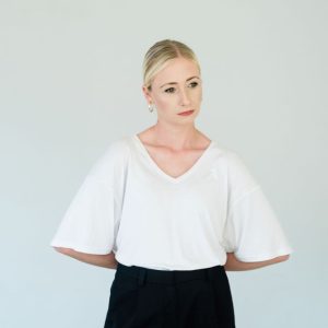 The Draped V-Neck Tee
