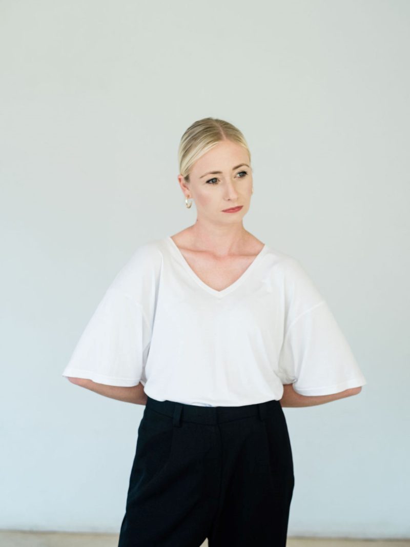 The Draped V-Neck Tee