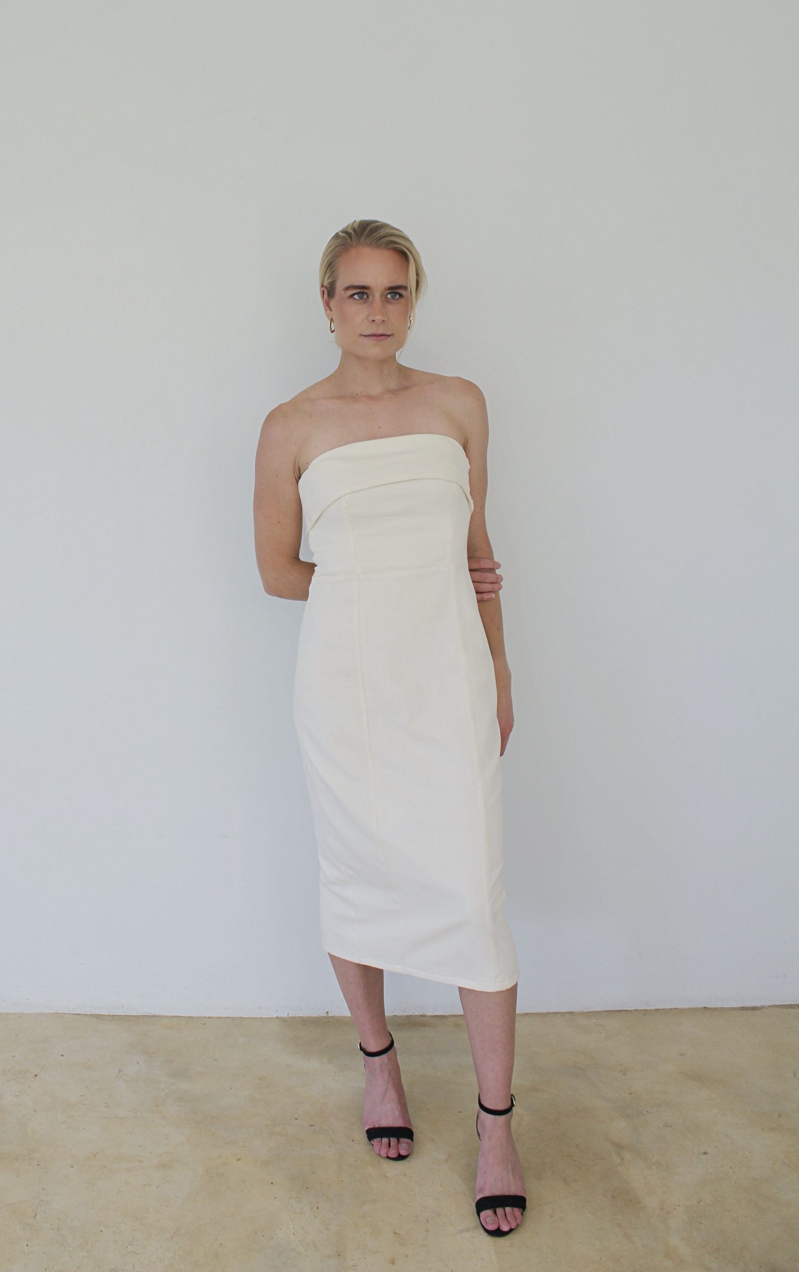 The Fold Bustier Dress - Ivory